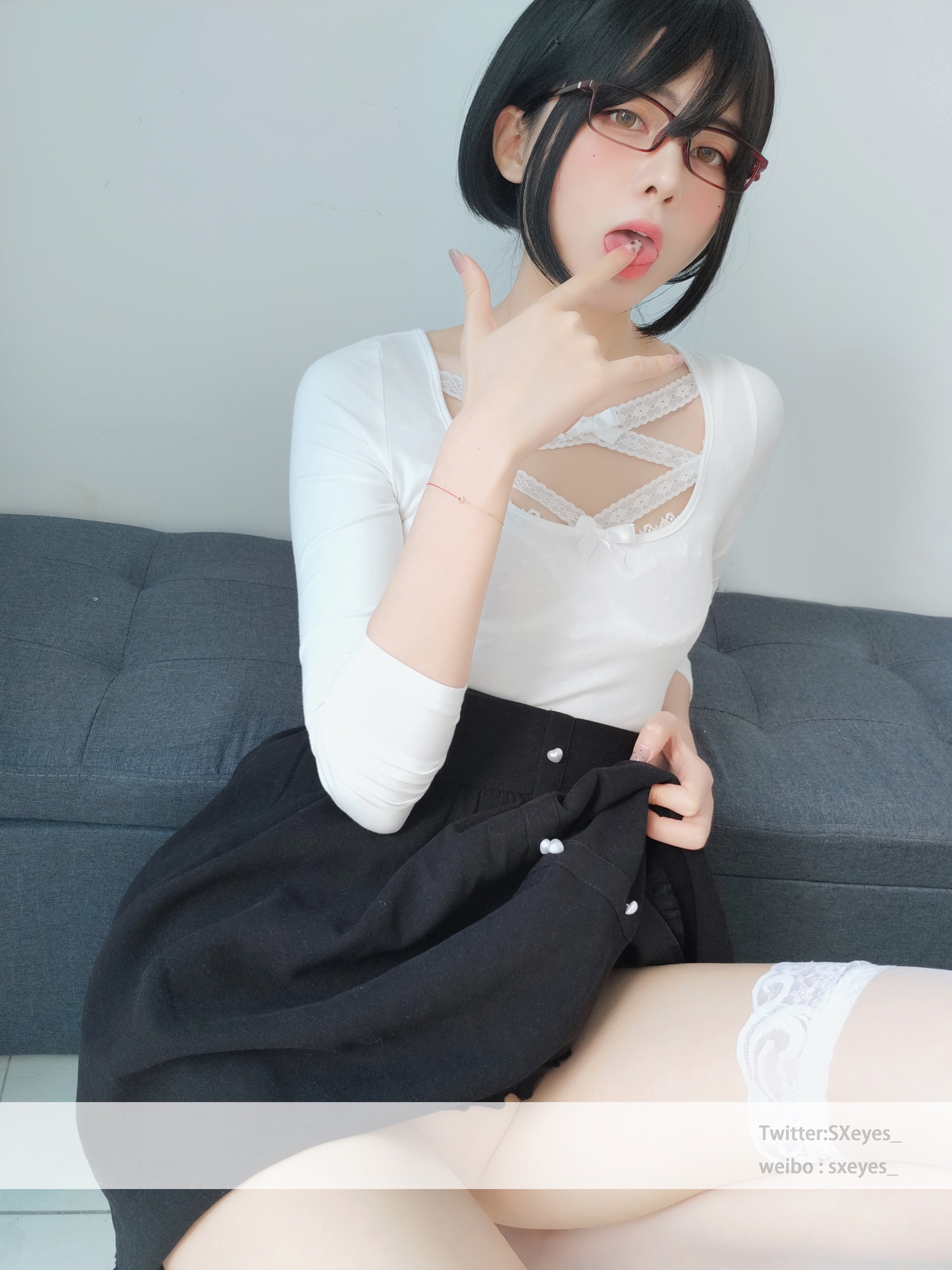 图片[1]-眼酱大魔王w – NO.036白蕾丝姐姐 [27P126M]-XikXak